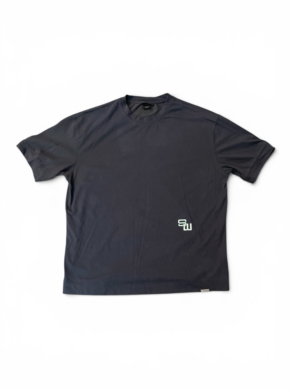 Men's Black Crewneck Tee with Subtle Logo